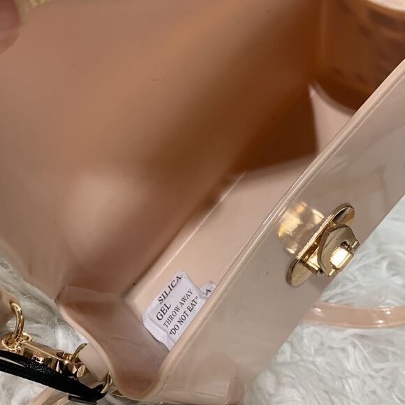 🍁$12 sale🍁DELUXITY jelly crossbody bag studded gold hardware removbl adj strap - Picture 6 of 11